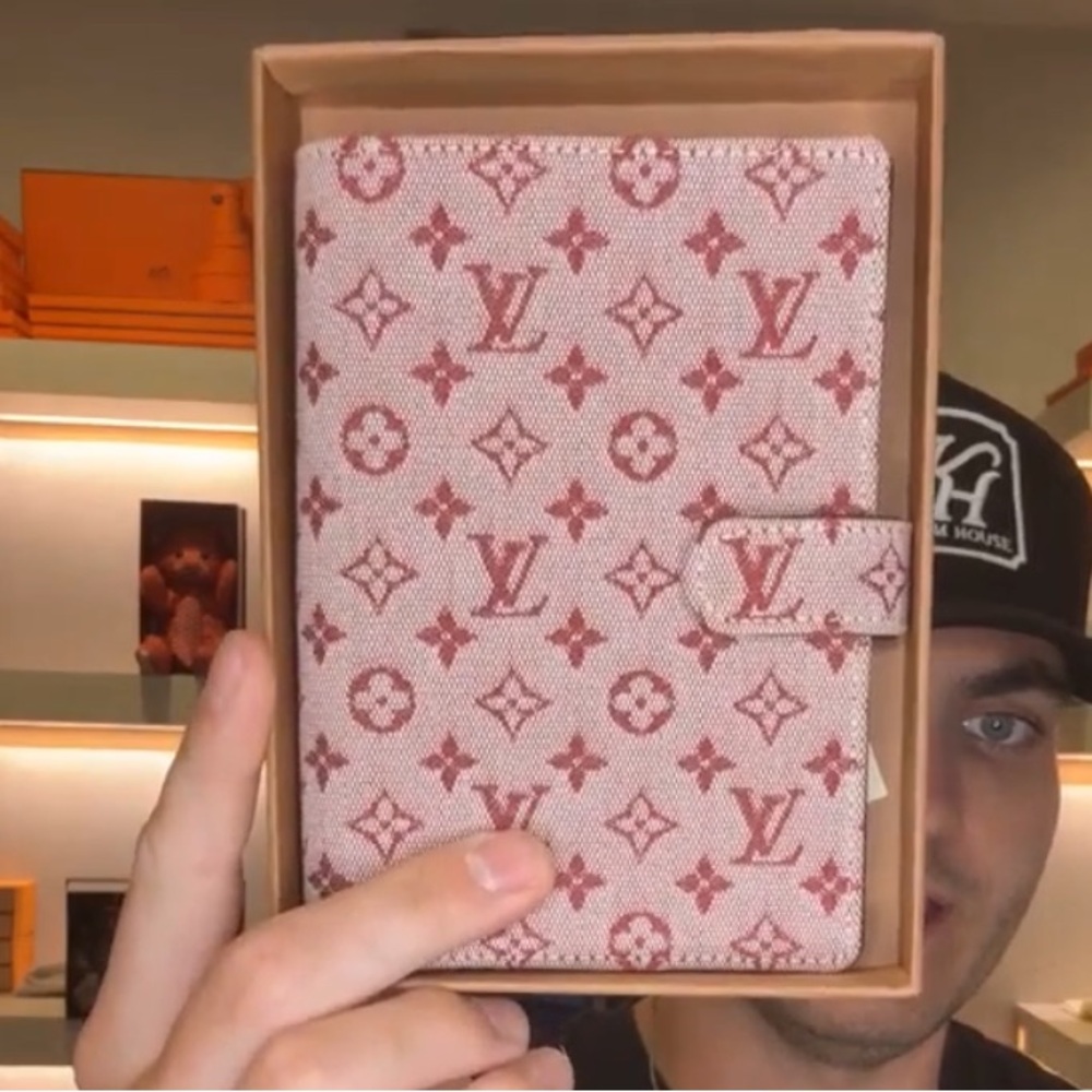 Louis Vuitton Red Mini Lin Monogram Agenda
